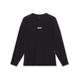 flatlay Polartec® Delta longsleeve in black, front view