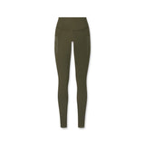 flatlay LYCRA® ADAPTIV 4 Pocket Legging in olive, front view