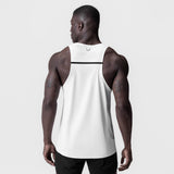 White 3D-Lite® 2.0 Lycra® Pro Singlet worn by model, back view