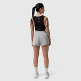 1080 Run Pack crop top in black, rear view on model