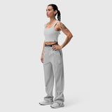 W036 Ripstop Relaxed Track Pant in slate grey, worn by model in side profile pose