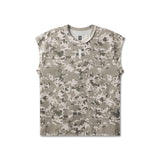 flatlay Tech Essential Cap Shoulder Cutoff in digital camo, front view