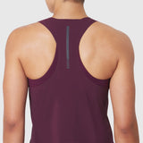 Aerotex™ Perforated Run Tank in Merlot, back view on model