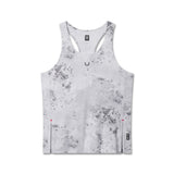 Flatlay Aerotex™ Perforated Run Tank in Sedona Snow Camo, front view