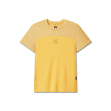 Flatlay AEROSILVER® UPF50+ Run Tee in amber and cream, front view