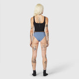 W098 LYCRA® ADAPTIV Seamless Underwear in Slate Blue, back view on model