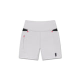 Flatlay W099 LYCRA® ADAPTIV Hybrid Bike Short in Slate Grey, front view